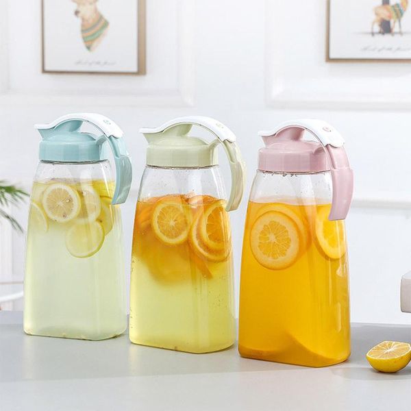 Petacas de 2.15L, jarra para bebidas, tetera, nevera, jarra de agua fría, jarras de plástico para limonada, helado, leche, café, tarro, enfriador doméstico