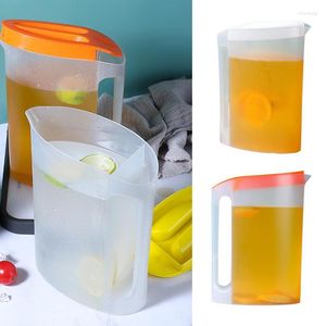 Frascos de cadera, botella de agua de plástico de 2200ml, jarra para bebidas con tapa extraíble, a prueba de derrames, sin BPA, respetuoso con el medio ambiente para hacer tés