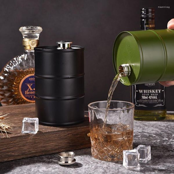 Flacons de hanche 25 oz vodka liqueur whisky flacon huile baril alcool vide cruche en acier inoxydable tambours pour whisky