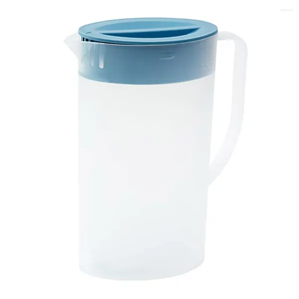 Frascos de cadera de plástico de 2L, hervidor frío de gran capacidad, jarra para agua fría con tapa, tetera para jugo, vasos, suministros para fiestas