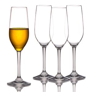 Hip Flasks 4 pcs 225 ml Slim verre à champagne USA Tritan tasse en plastique transparent Incassable Réutiliser verres à vin 221124