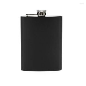 Hip Flasks 6/7/8 oz Noir 304 Qualité Alimentaire SS Flagon Whisky Vodka Vin Pot Flask Set Poche Bouteille Alcool Boire Camping En Plein Air