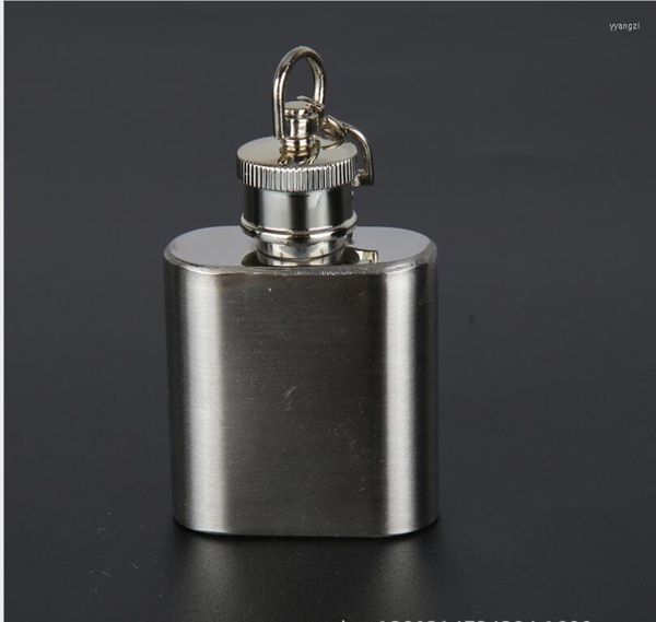 Flacons de hanche par DHL 100 pièces poche extérieure 1oz Mini flacon en acier inoxydable avec porte-clés alcool whisky liqueur Drinkware