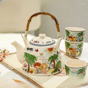 Heupkolven Cartoon Creative Teapot Water Pitcher Exquisite en Beautiful Tea's Set Jug Light Luxe Moderne Simplicity Carafe