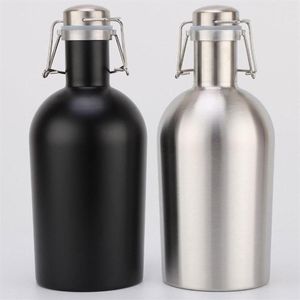 Frascos de cadera creativos 64oz BPA 304 de acero inoxidable jarra de whisky botella de vino de Alcohol portátil frasco Drinkware235P