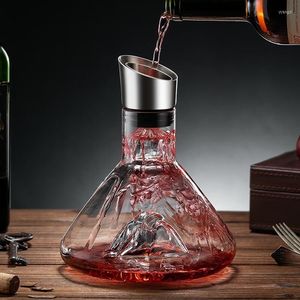 Hip Flacons Creative Lumière De Luxe Cascade Iceberg Décanteur Vin Rouge Ménage Haute Qualité Cristal Verre Pot En Gros