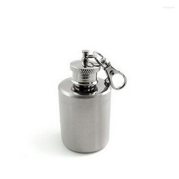 Hip Flasks Creative Mini 1 oz En Acier Inoxydable Pichet Portable Liqueur Bouilloire Flagon Bouteille De Vin Cylindrique Pour Hommes Coffret Cadeau