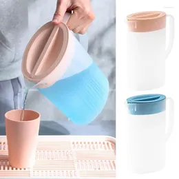 Pichet de jus de flacons de hanche avec couvercle distributeur d'eau potable bouilloire portable récipient de boissons de qualité alimentaire ménage pour boissons froides