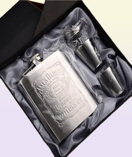Flacons de hanche en métal Portable Flagon cadeaux en acier inoxydable voyage en argent whisky alcool bouteille de liqueur mâle Mini bouteilles 9227690