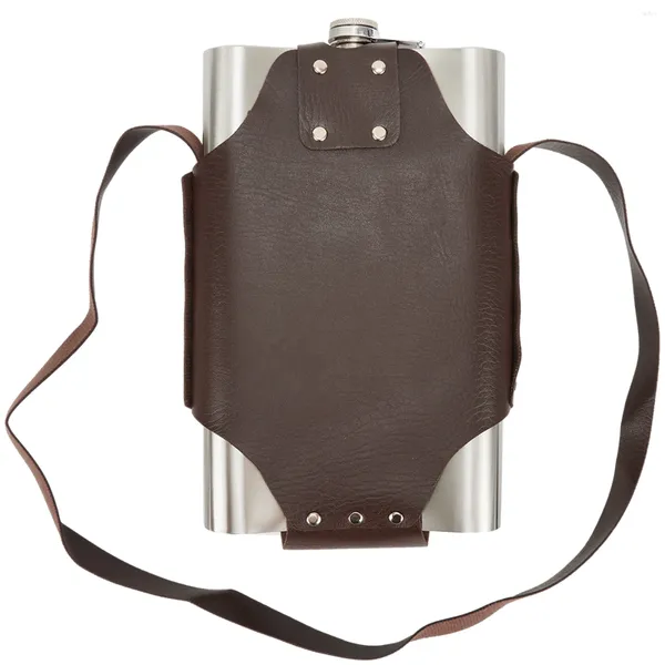 Flacons de hanche pièces Flagon flacon accessoires utiles extérieur Portable avec couverture en cuir grande capacité de haute qualité