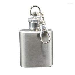 Hip Flasks Portable Extérieur En Acier Inoxydable Petite Bouteille De Vin 1 oz Porte-clés En Métal Eau