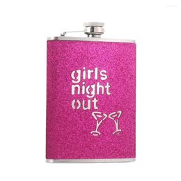Flacons de hanche flacon rose en acier inoxydable pour les filles poche de poche cachée liqueur whisky contenants 8oz