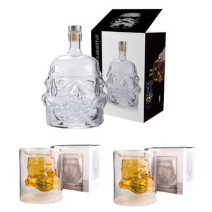 Hip Flasks Storm Trooper Décanteur De Vin 750ml Bouteille D'alcool Vintage Doublecouche Coupe En Verre Whisky Cadeaux pour Hommes 221124