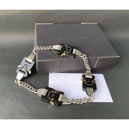HIP HOP 1017 Alyx 9SM Hero Collier Nieuwe Mode Hero Chain Pearl Accessories Titanium Japanse Mannen Damesminnaars