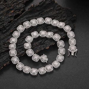 Hiphop 13 mm gemengde set zirkoonijssuikerketting Trendy merk gepersonaliseerde herenketting sieraden