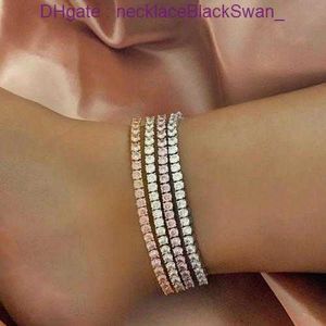 Hip Hop 18K Or Bling Diamant Femmes Tennis Chaîne Cheville Pieds Nus Cheville Bracelet Bijoux Glacé Cubique Zircone Chaînes Bijoux Pour Femmes EYHQ