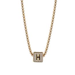 Hip Hop A-Z Collier de pendants personnalisés Collier de pendentif Bling 18K REAL GOLAD BIELRIRS TOPING