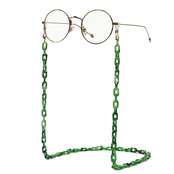 Hip Hop acrylique lanière lunettes de soleil chaîne anti-dérapant voyage lunettes de lecture chaînes porte-cordon cou sangle corde cadeau pour les femmes