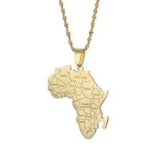 HIP-HOP Afrika Kaart Hanger Ketting Mali Nigeria Congo Sudan Libië Ethiopië Mali Egypte Ketting Sieraden