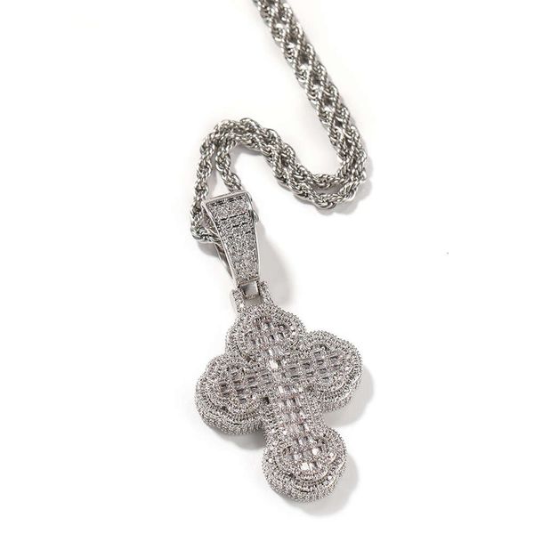 Hip Hop Ancient mignon ccloud croix pendentif collier bijoux gra Moisanite diamond 18k or sterling argent cuban