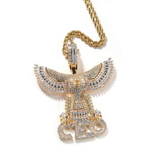 Hip Hop Animal CEO Letters Hanger Ketting Volledige TopBling Zirkoon 18k Echt Vergulde Sieraden