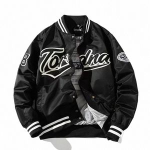 Hip Hop Baseball Veste Hommes Femmes Broderie Veste Lettre Streetwear Veste Fi Vintage Coupe-Vent Couples Printemps Automne q2jm #