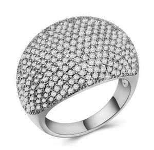 Hiphop grote mannelijke brede zirkon steen geometrische ring luxe ijs uit trouwringen voor mannen vrouwen cadeau