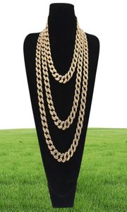 Hiphop bling modeketens sieraden heren goud zilveren miami kettingen cubaanse link ketting diamant ijs uit chian298h7887371