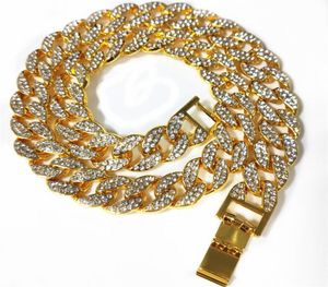 Hiphop bling modeketens sieraden heren goud zilveren miami cuban link ketting kettingen diamant ijs uit chian kettingen4460325
