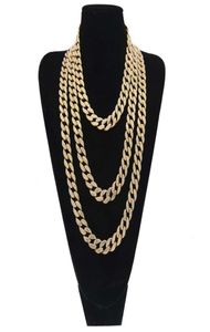 Hip Hop Bling Fashion Chains kettingen sieraden heren goud zilveren miami cuban link ketting kettingen diamant ijs uit chian4939034