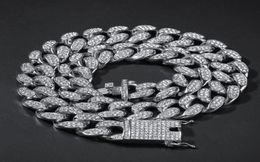 Hip Hop Bling glacé 20mm 1624 pouces, chaîne à maillons cubains lourds, bijoux en or et argent pour hommes 5309898