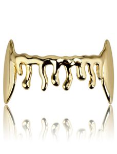 Hiphop bodem tandheelkundige grills mode 1 stuk goud zilveren kleur hiphop vampier tanden brace gouden grillz voor mannen dames8410983