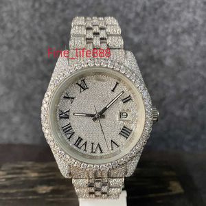 Hip Hop Bussdown cadran hommes luxe glacé montre fait à la main réglage VVS Moissanite montre hommes femmes