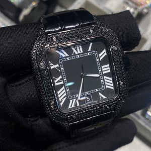 Hip Hop Bussdown Vvs Moissanite Diamond Branded Stainlwatchess Staal Heren Automatische Mechanische Luxe Merk Horloges