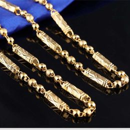 Hip Hop Chains Choker Heren Geel Goud Gevulde Rots Mannelijke Ketting Verklaring Sieraden 20 inches / 24 inches