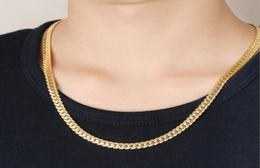 Hip Hop Chunky Long Gold Chain pour hommes 556585 mm couleur collier vintage pour hommes