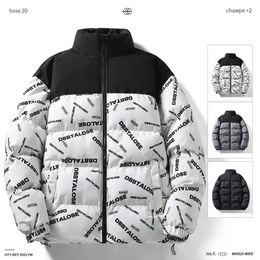 Abrigo de hip hop unisex parka de invierno ropa térmica para hombres chaquetas acolchadas de gran tamaño coreano acolchado streetwear 231228