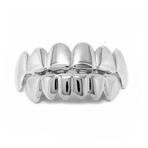 Hip Hop Cool Heren Tanden Goud Dominante Tandheelkundige Grills Mode Tanden Grillz Titanium Staal Jewelry196k