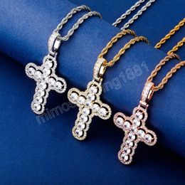 Hip Hop Cross Pendant Hoge kwaliteit Iced Out Out Cubic Zirconia Pendant Hip Hop Fashion Charme Sieraden Gift voor mannen