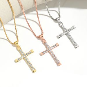 Collier pendentif croix hip hop colliers de diamants accessoires de bijoux de mode