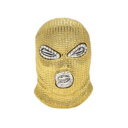 Hip Hop CSGO hanger ketting heren punk stijl 18K legering goud verzilverd masker hoofd charme hanger hoge kwaliteit Cubaanse Chain199J