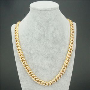 Collier chaîne cubaine Hip Hop avec fermoir pavé Cz, bijoux longue chaîne cubaine, bijoux pour hommes