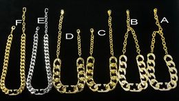 Hip Hop Cuban Link Chain Chain Men Diamonds Collier Collier Gol Silt Silver Rush Big Bunky Chuny Chain Colliers