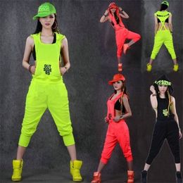Costume de danse hip hop Qerformance Wear Women Romper European Playsuit Sautpuise lâche Harem Jazz Jumpsuit One Piece Pants Y200422 213T