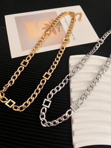 Hip Hop Design Exagérer 18K Plaqué Argent Placage Chokers Pendentif Colliers Haut de gamme Ne Se Fanent Jamais Collier En Acier Inoxydable Hommes Femmes Parti Bijoux Accessoires