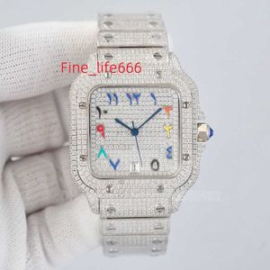 Hip-hop Designer Montre Hommes Luxe Diamants Montres 4555pcs Moissanite Diamant Montre-Bracelet Automatique 8215 Mouvement 40mm 904 Acier inoxydable orologio di lusso