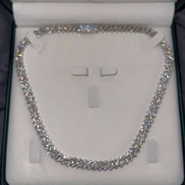 Hip Hop diamanten sieraden 10 mm breedte Prong Set 925 zilveren Igi certificaat Hpht Vs1diamond Lab Grown Diamond Cubaanse link ketting