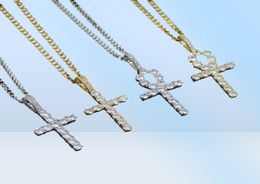 hip hop diamanten hanger kettingen voor mannen vrouwen Religie Christendom luxe ketting sieraden vergulde koperen zirkonen Cubaanse ketting4107944