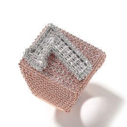 HIP HOP DIY NubMers Custom Nubmers Ring 18k Real Gold plaqué de bijoux pour hommes
