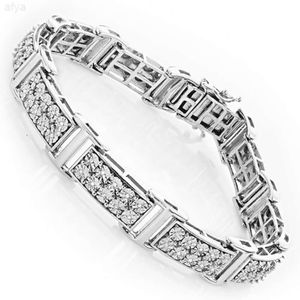 Bracelet de mode hip hop hommes 925 Chaîne de bijoux en diamant en argent sterling